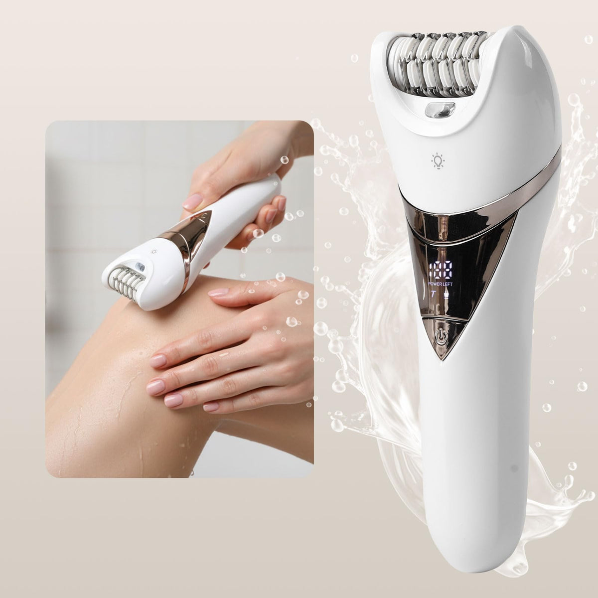 MiRUSI Epilator shaving head attachment for fast, smooth skin prep.