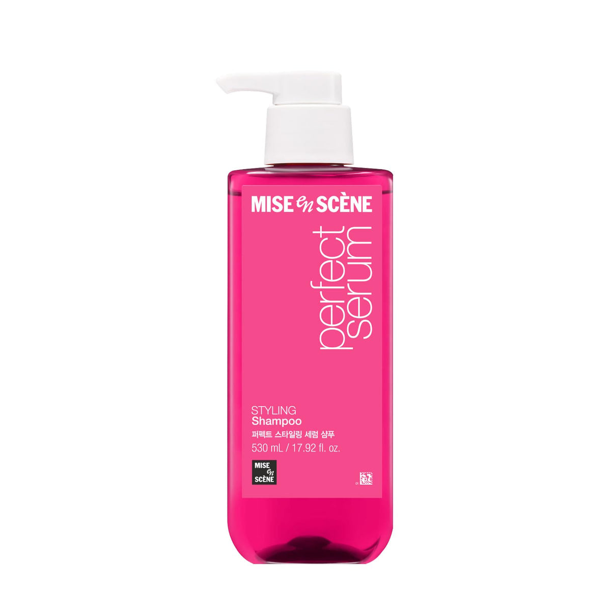Mise En Scene Hair Perfume Shampoo bottle front view hints at daily luxurious fragrance.