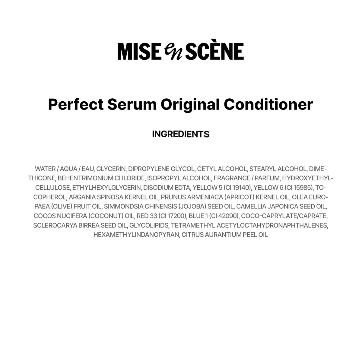 Mise En Scene conditioner applied to wet hair for better moisture