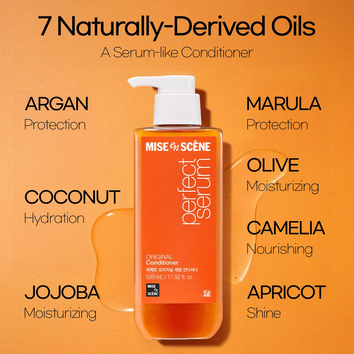Mise En Scene conditioner with argan oil and jojoba blend nourishes deeply