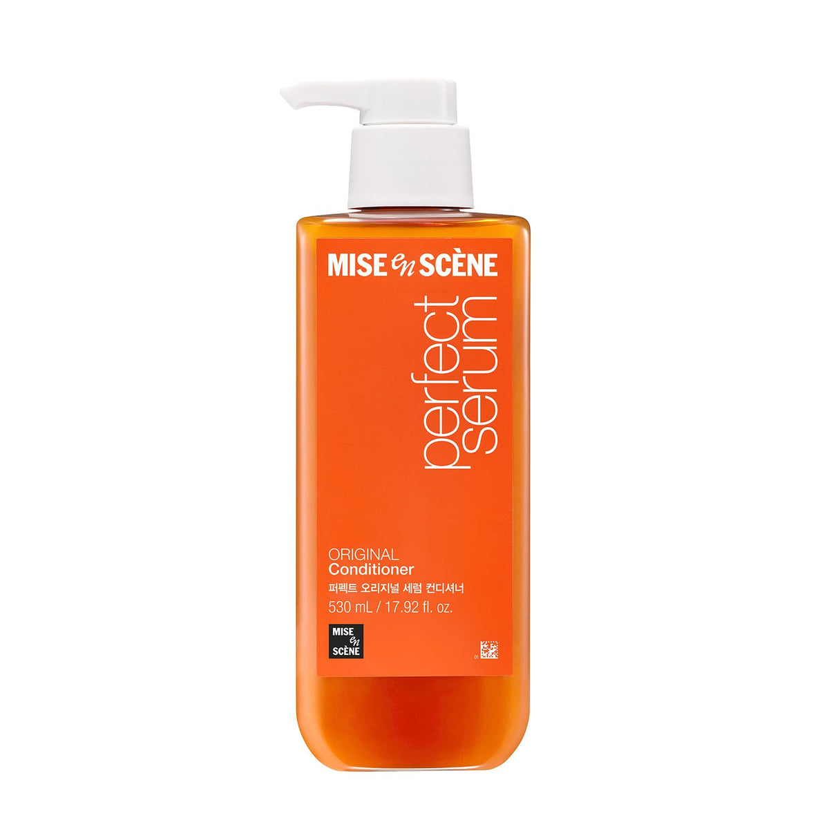 Mise En Scene Perfect Serum Original Conditioner bottle for damaged hair, adds softness and shine