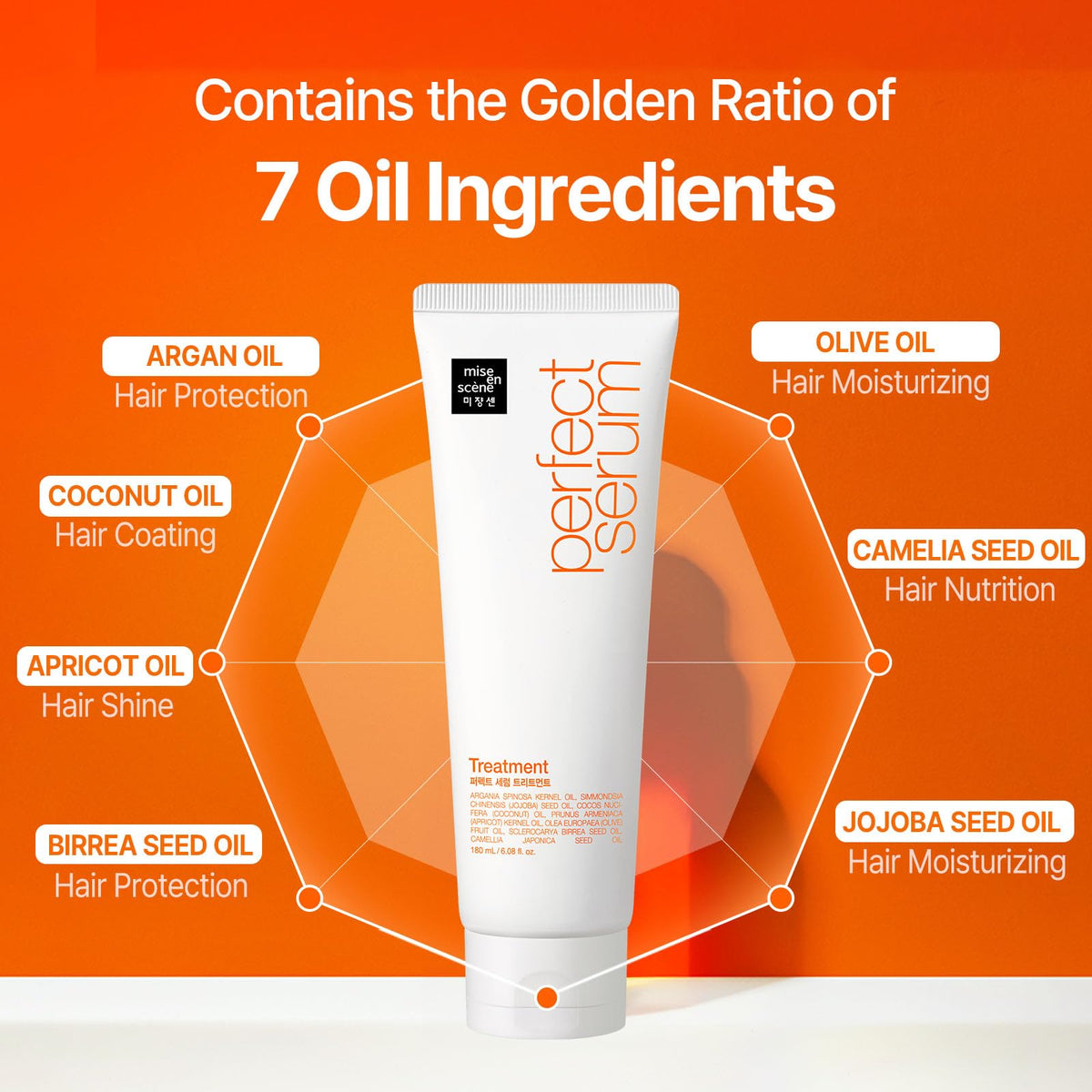 Applying to hair ends with Mise En Scene, nourishing care without weighing down.