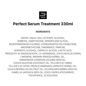 Sleek, glossy finish after use with Mise En Scene Perfect Serum Treatment.