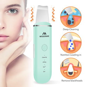 Ion+ and Ion- modes on MISERWE scrubber for gentle cleansing