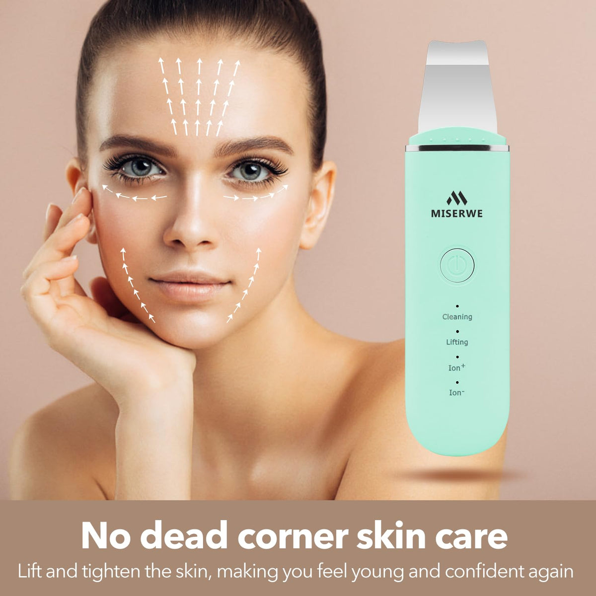 User manual and packaging for MISERWE skin scrubber included