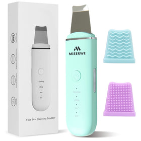 MISERWE Skin Scrubber close-up showing pore-cleaning action for refreshed skin