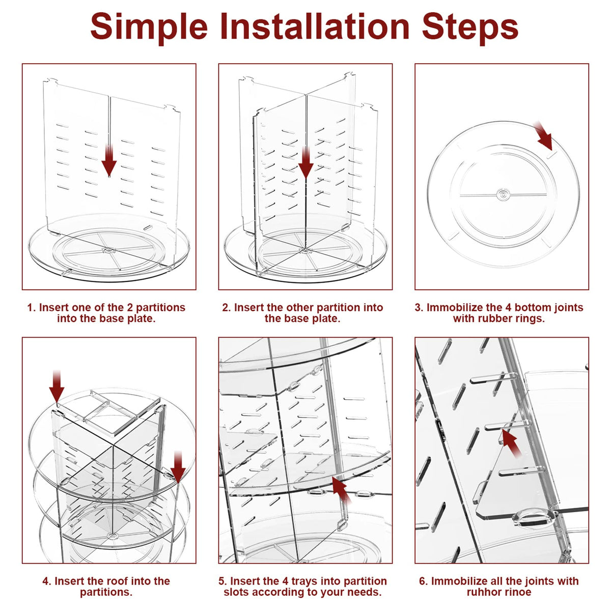 MISERWE top-plate design keeps slender brushes aligned for quick access.