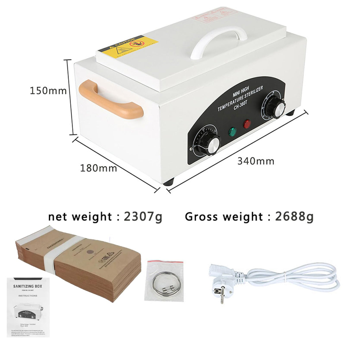 Misforu high-temp box tray inside reveals ample space for metal tools and towels.