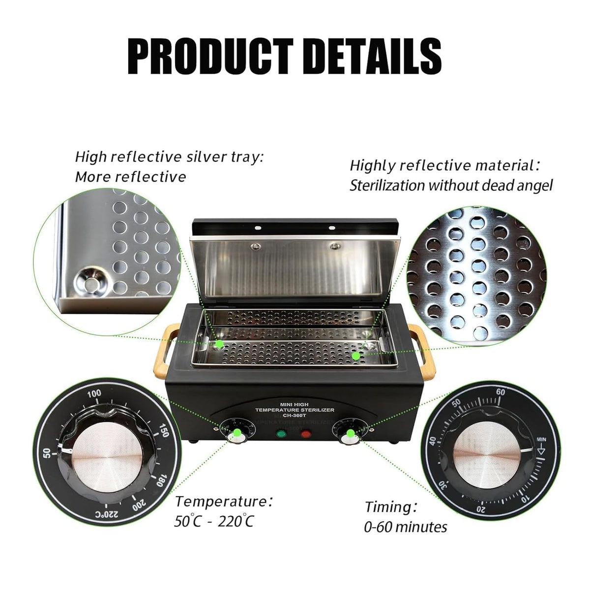 Misforu lid-open view highlights stainless tray for quick tool loading.
