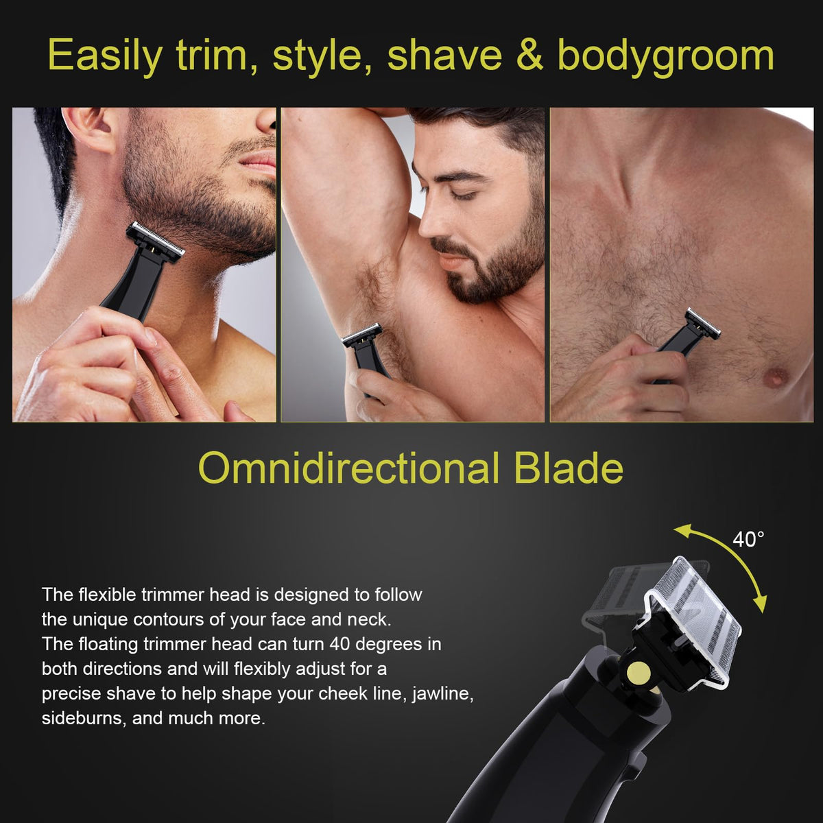 MISHAVE OneBlade cleaning brush in use for quick upkeep