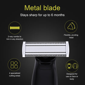MISHAVE OneBlade precision beard trimming setup with guide combs