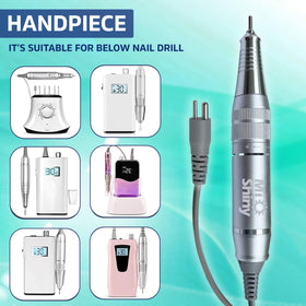 MiShiny nail drill handpiece with adjustable speed enables precise shaping and efficient filing.