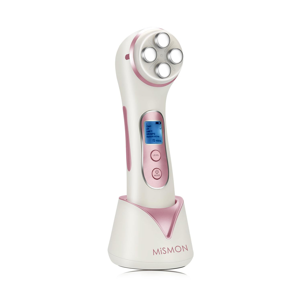 MiSMON 5-in-1 facial machine, front view, supports all-in-one home skincare routines.