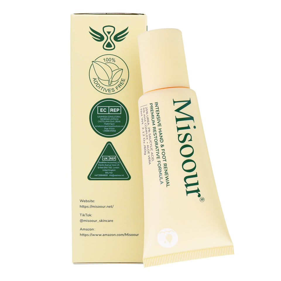 Misoour 25% Urea Hand Cream tube for precise, hygienic application and deep hydration