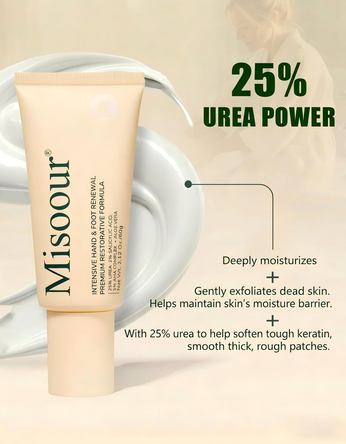 Misoour creamy texture for effortless spread and quick absorption