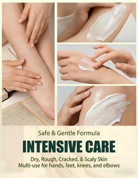 Misoour hand and foot care visuals highlighting dry area repair and hydration