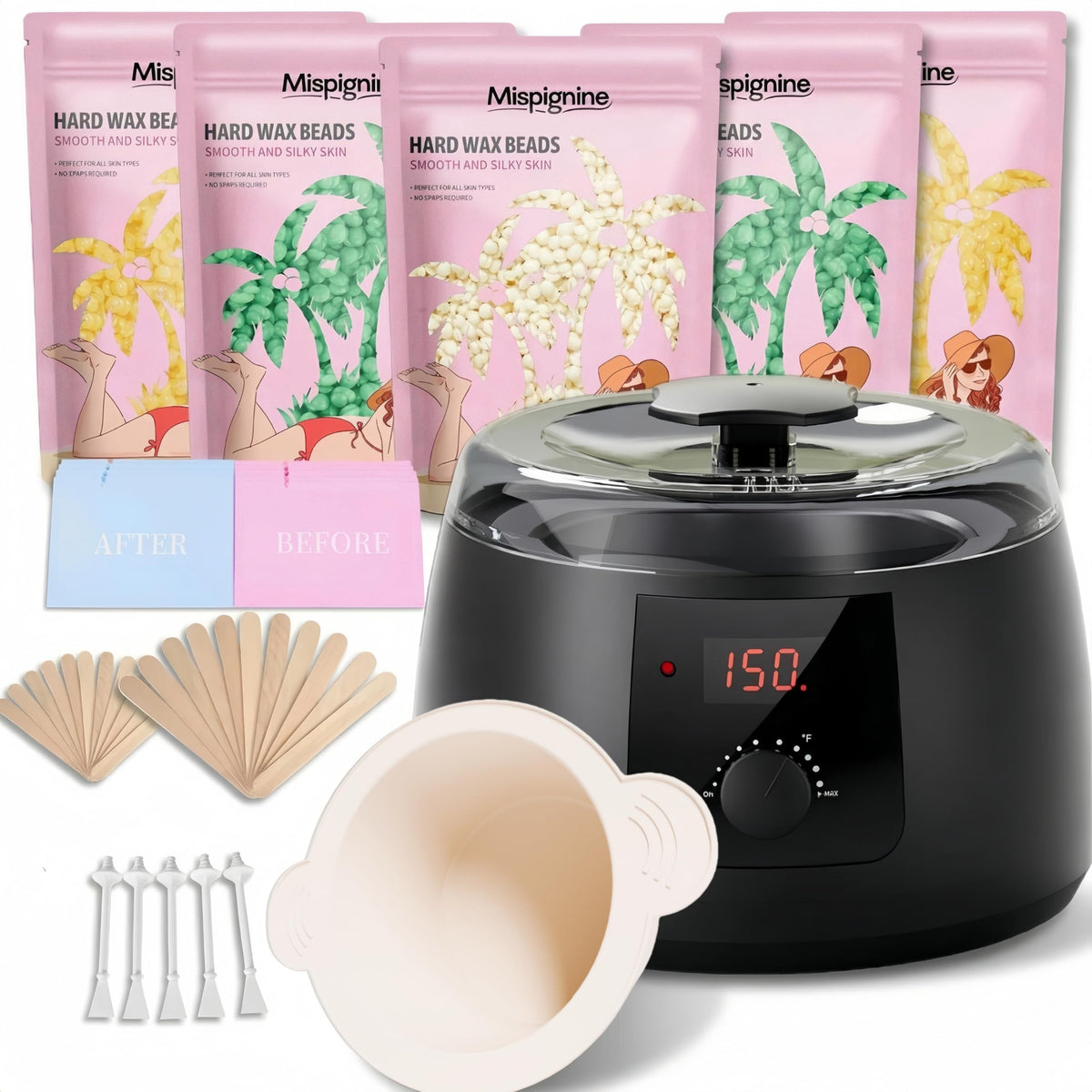 Mispignine wax warmer with digital screen for precise heat control at home