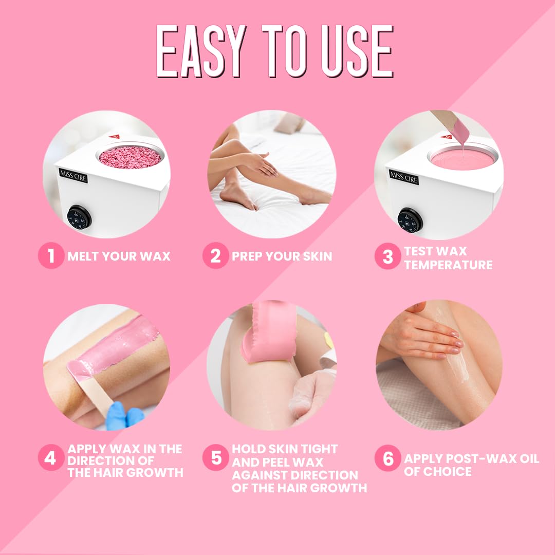 Miss Cire Mademoiselle Pink wax suitable for face and body use.