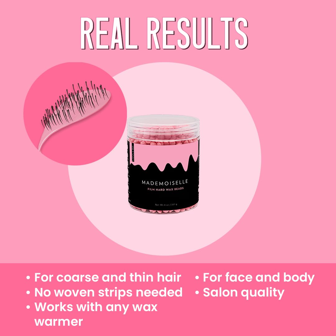 Miss Cire Mademoiselle Pink wax delivers salon-like results at home.