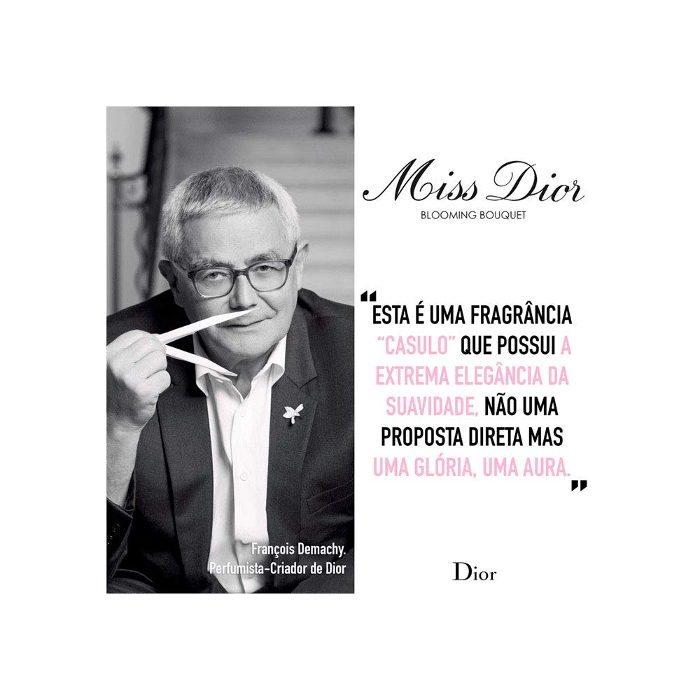 Miss Dior Blooming Bouquet EDT lifestyle shot showcasing confident, elegant wear for daytime events.