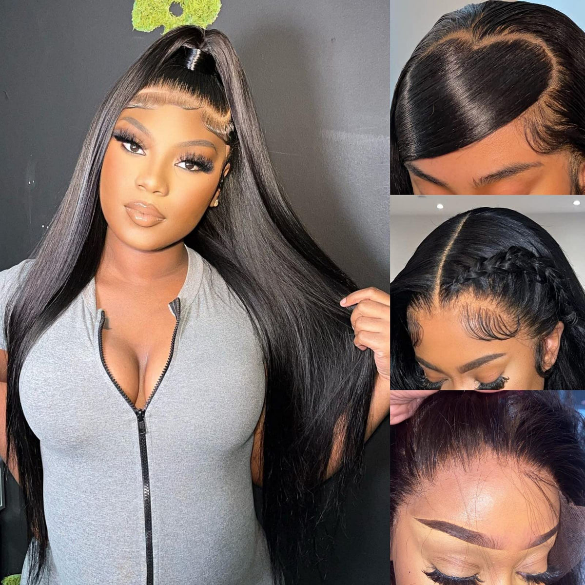 Miss Flower 26-inch HD lace front wig with 250 density for natural full silhouette