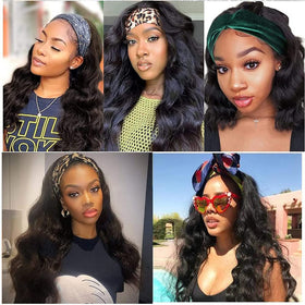 Miss Lee headband wig styled into a ponytail showcases realistic look.