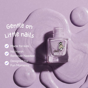 Miss Nella Purple Unicorn peel-off removal demonstrates quick, mess-free cleanup