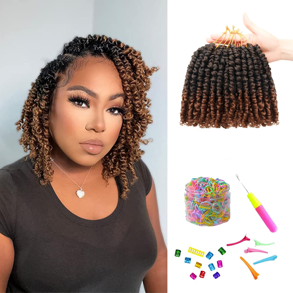 Miss Sula Passion Twist 6in ombre closeup highlights soft, lightweight texture for protective styling.