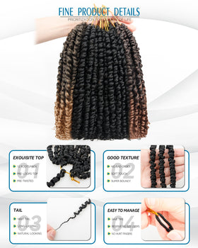 Miss Sula Passion Twist 8packs crochet-braid showcases easy DIY installation and full head look