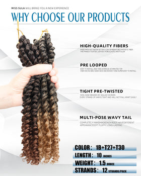 Miss Sula Passion Twist pre-twisted hair enables quick crochet installs with lasting style