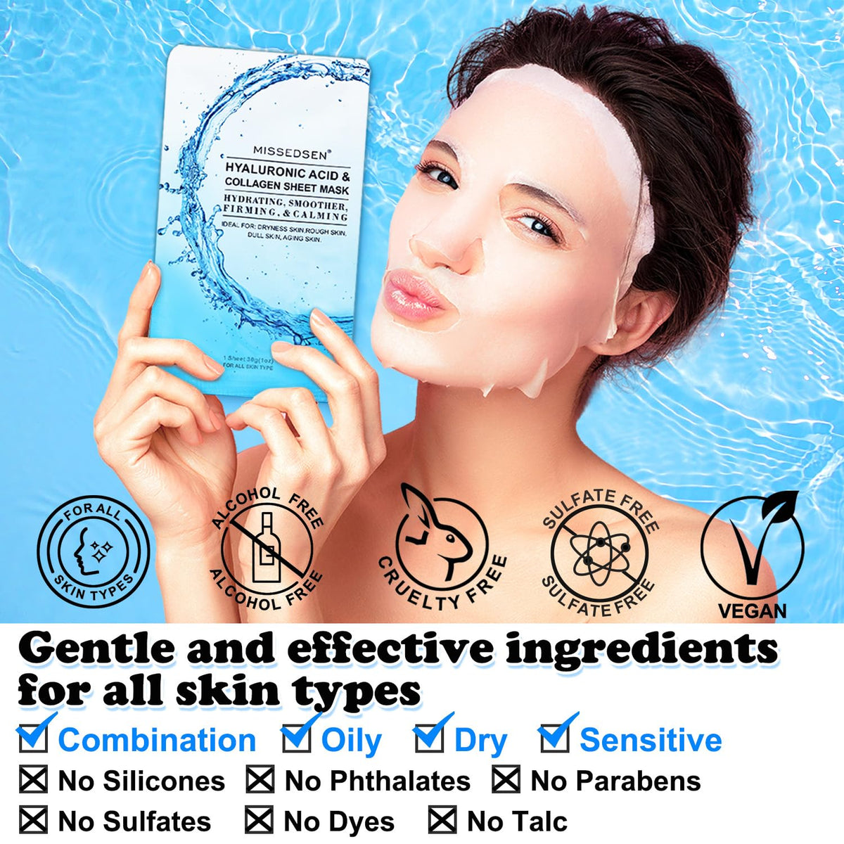 MISSEDSEN calming mask close-up indicates soothing relief for sensitive or stressed skin