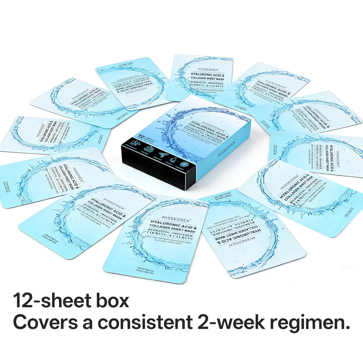 MISSEDSEN collagen mask with hyaluronic acid highlights ingredients for deep hydration and skin resilience