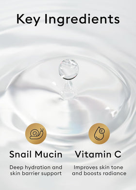 MISSHA Cell Renew Snail Toner application on skin shows smooth even tone.