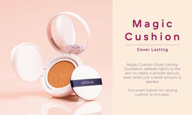 Missha Magic Cushion No.23 light beige swatch for natural coverage.