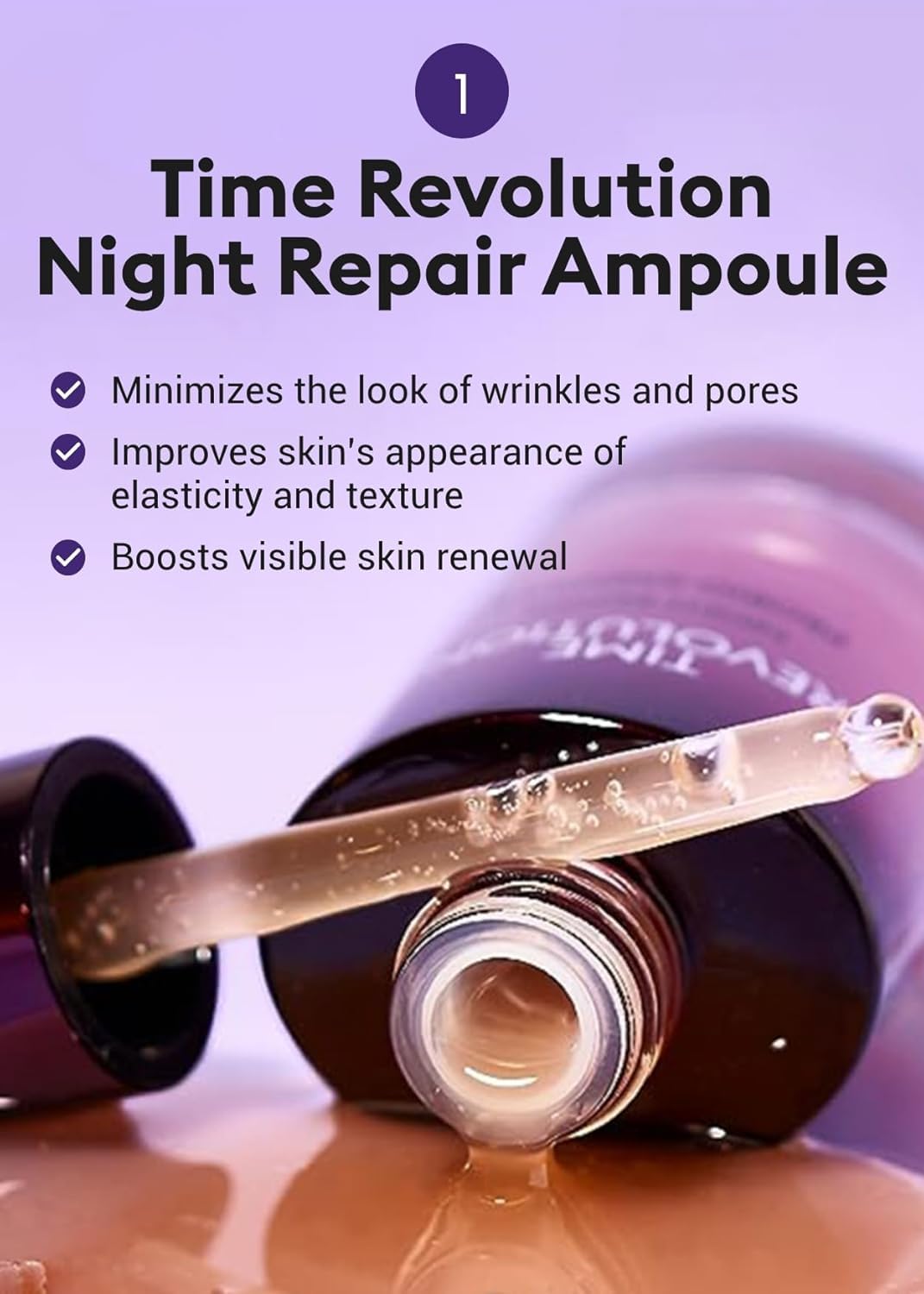 MISSHA Night Repair Ampoule 5X 10ml mini bottle for travel touch-ups.