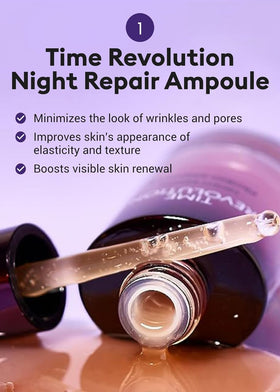 MISSHA Night Repair Ampoule 5X 10ml mini bottle for travel touch-ups.
