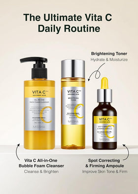 Korean skincare ritual vibe with MISSHA Vita C Bubble Foam cleanser