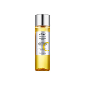 MISSHA Vita C Plus Brightening Toner bottle shows lightweight hydration for dull skin.