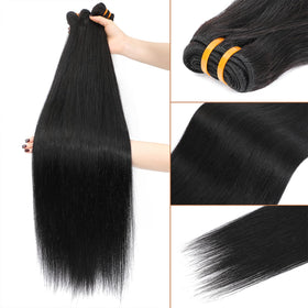 Missking 20-inch Burmese straight bundle highlights smooth texture and easy blending.