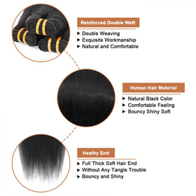 Missking 22-inch Burmese straight bundle for long, sleek style and simple maintenance.