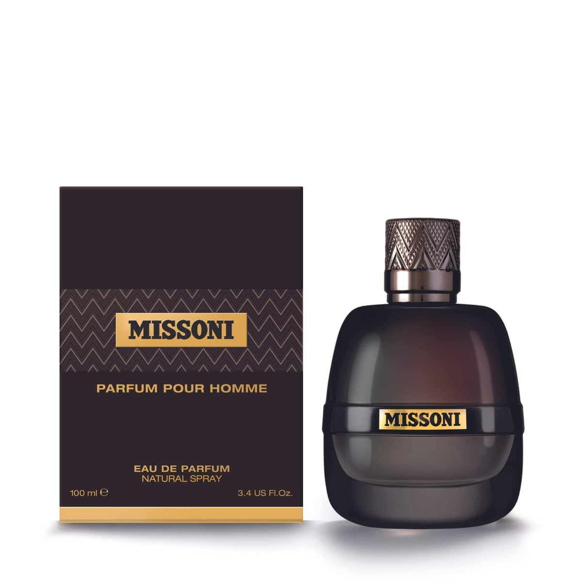 Missoni Pour Homme EDP bottle cap close-up highlights premium packaging