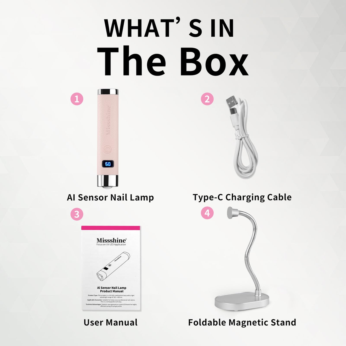 Missshine gooseneck offers 360° rotation for precise lighting