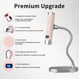 Missshine UV nail lamp with tabletop stand for steady, hands-free curing