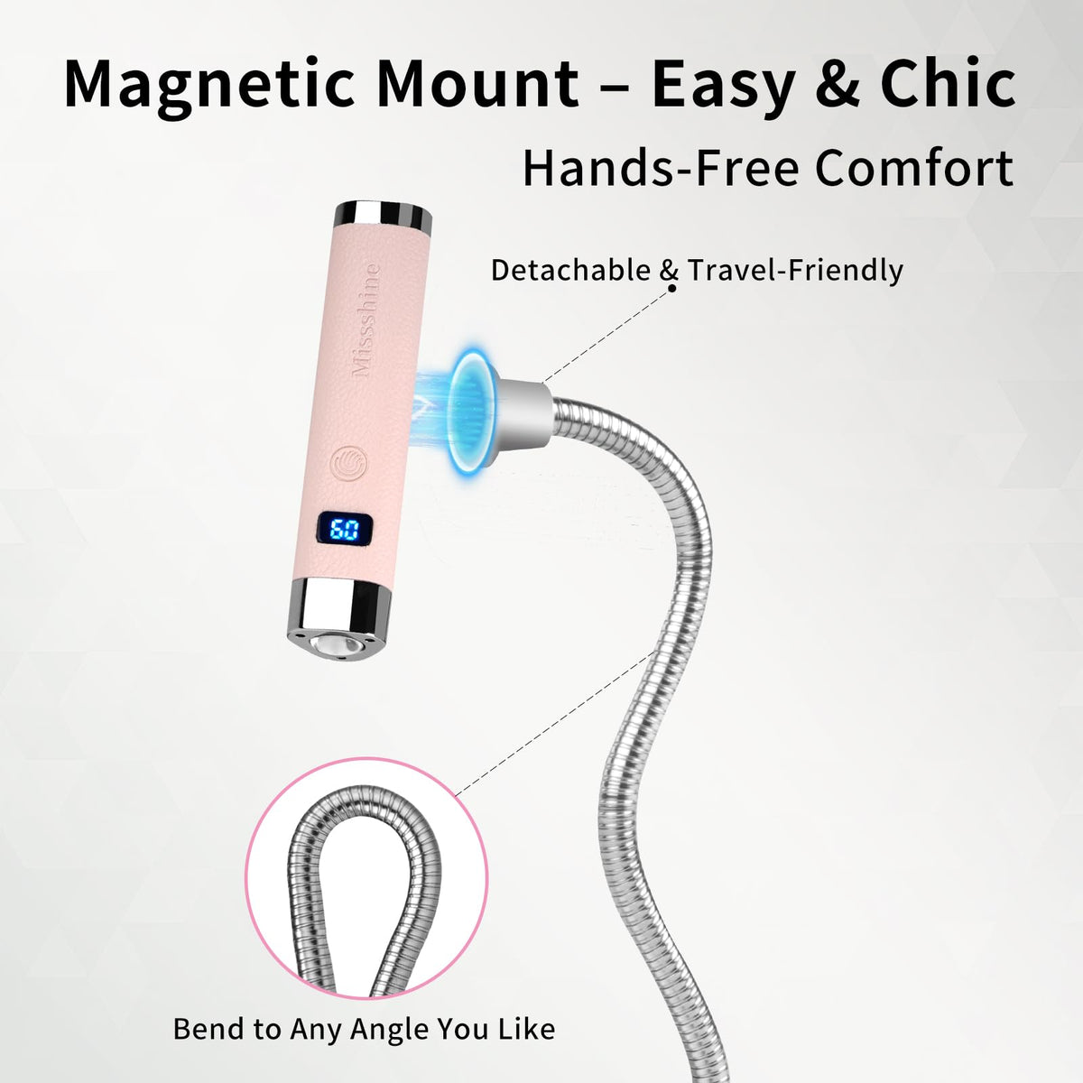 Missshine UV nail lamp travel-compact design ideal for on-the-go nails