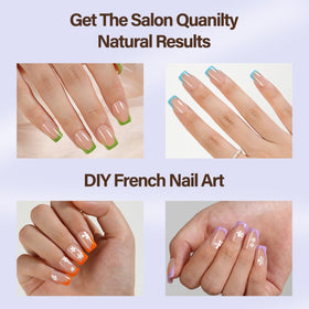 Misssix XBASICTIPS 3-in-1 tips, quick application with glue and gel topcoat