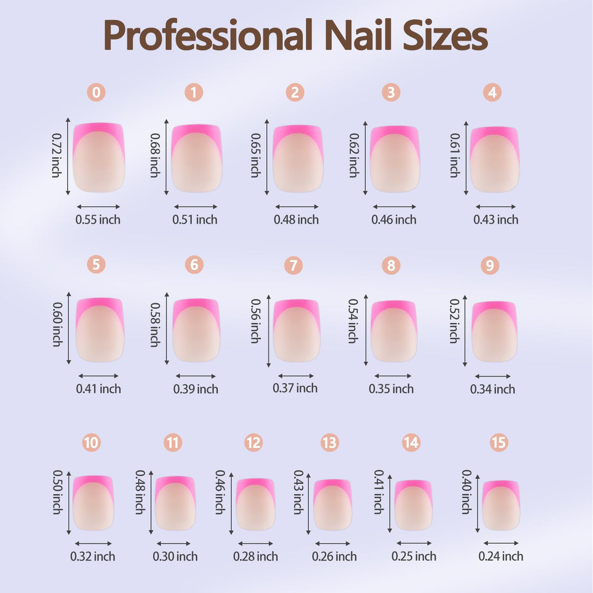 Misssix XBASICTIPS 15 sizes, find your perfect fit quickly