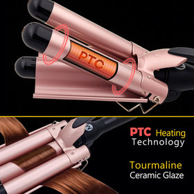 Mistcado 1-inch ceramic tourmaline waver delivers natural-looking waves