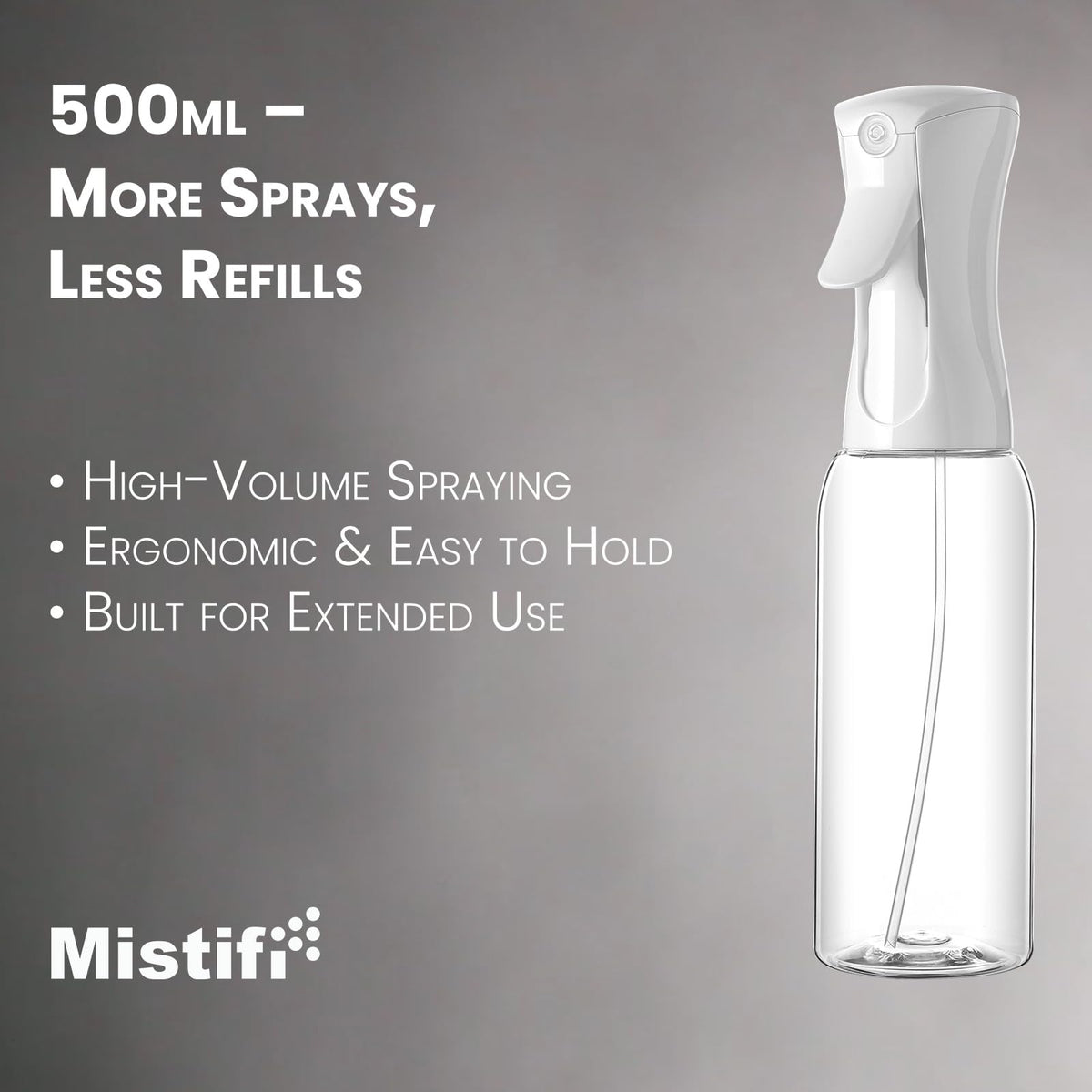 Mistifi built-in reservoir design emphasizes clean use and higher bottle capacity.
