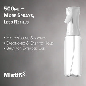 Mistifi built-in reservoir design emphasizes clean use and higher bottle capacity.