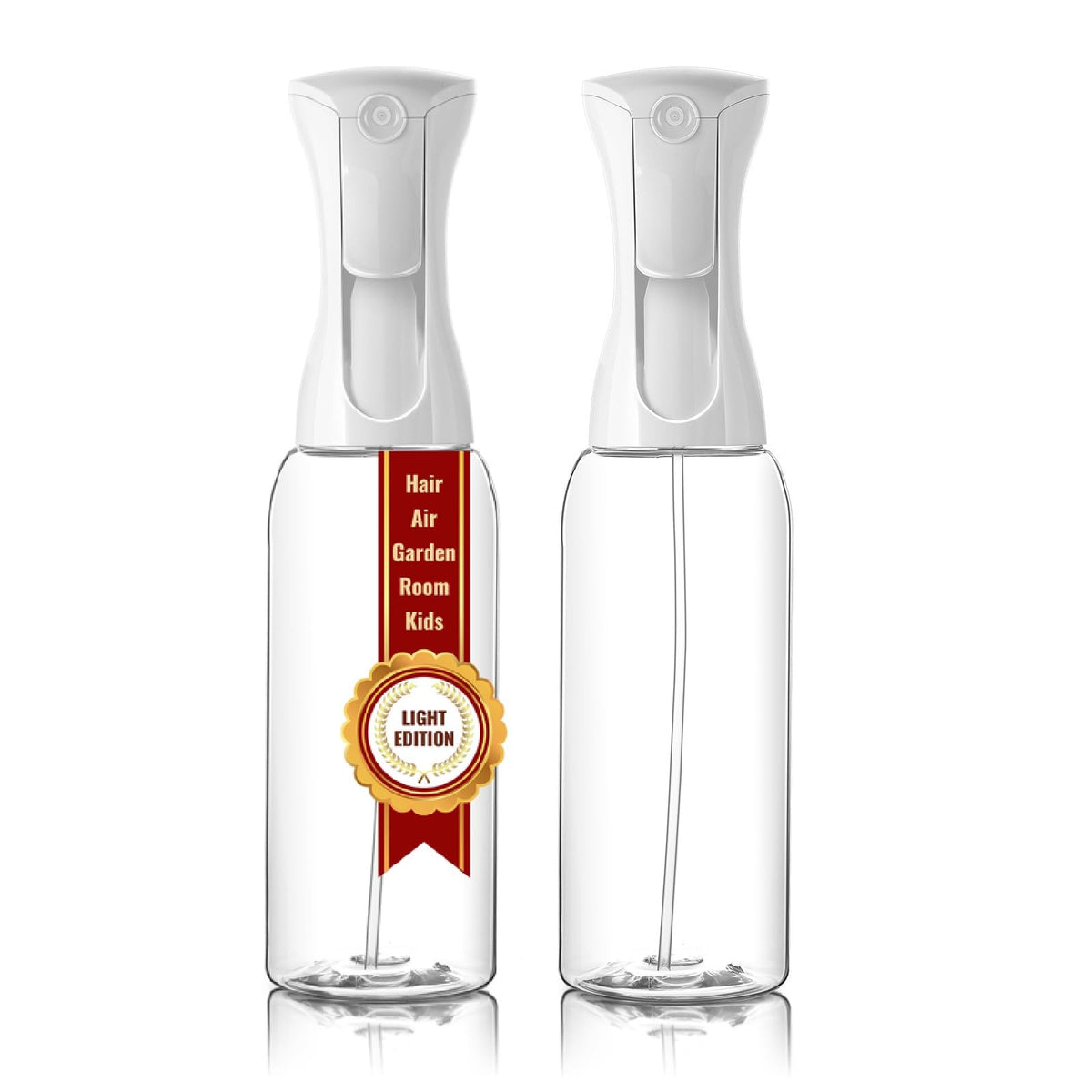 Mistifi continuous mist bottle front demonstrates versatile spray for hair and plants.